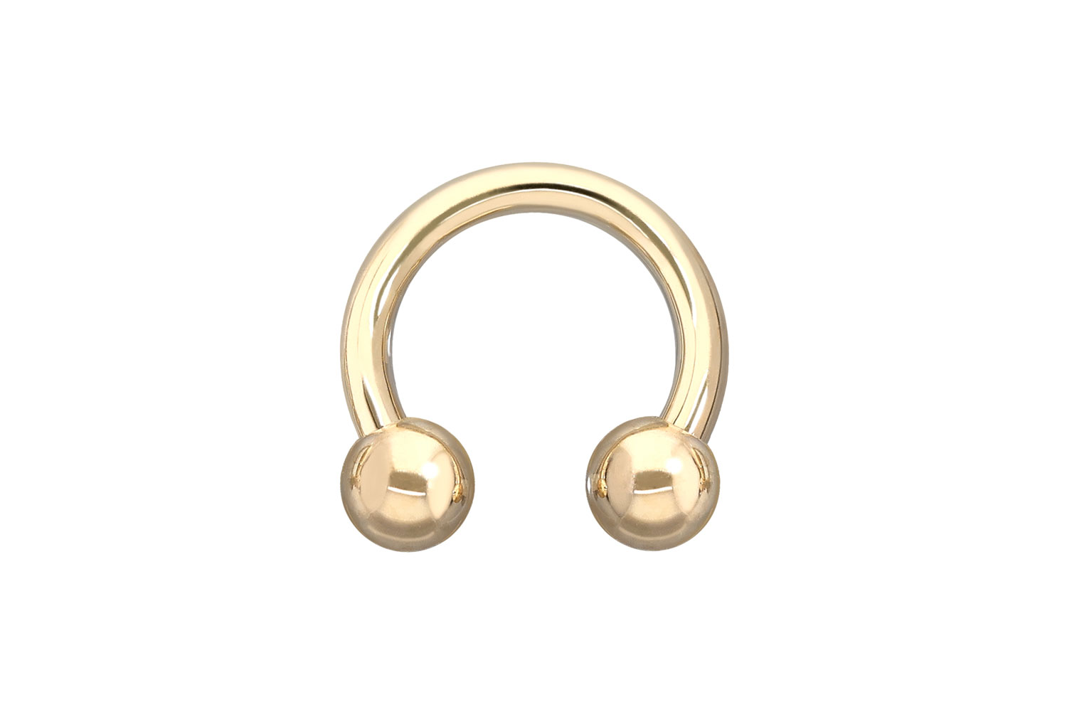 14/18 Karat Gold Hufeisenring Piercing